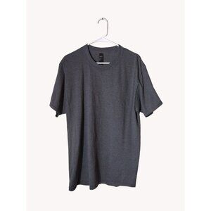 Hanes Beefy Shirt Mens Large Short Sleeve Gray Casual